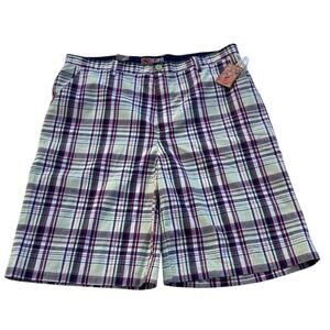 HEAT WAVE Men's Plaid Chino Shorts Size 42 Multicolor Casual Summer